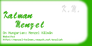 kalman menzel business card